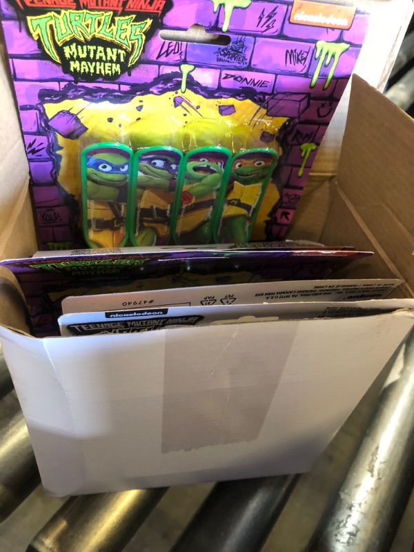 Photo 1 of 24 pack TMNT Mutant Mayhem Mini Skateboard Favors (5" x 7") 4 Count - Assorted Party Favors for Kids - Ideal for Birthdays, Treat Bags & Gifts