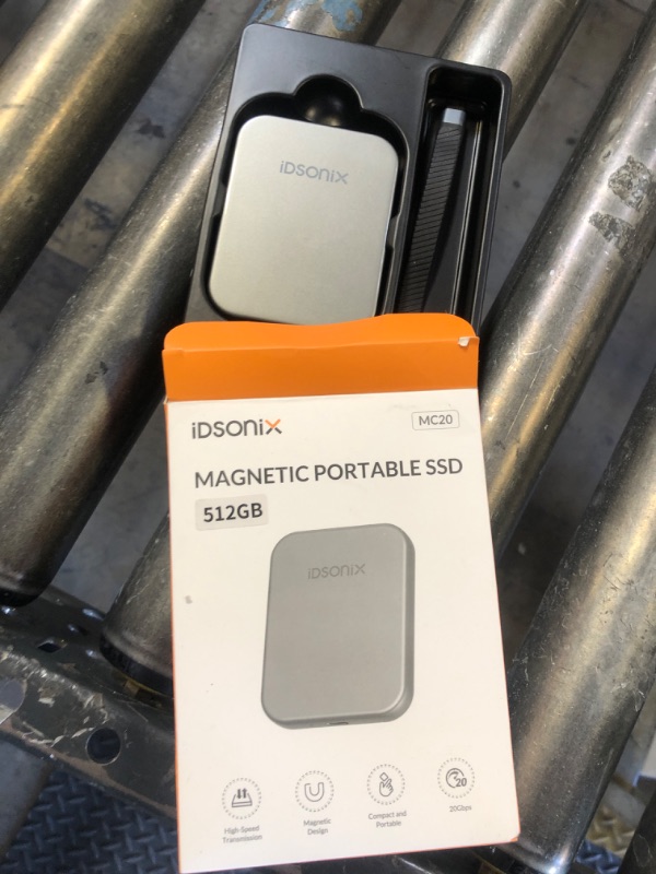 Photo 1 of iDsonix 512GB External SSD, Portable SSD with Type-C USB 3.2 Gen 2x2 Cable & Magnetic, Up to 2000MB/s, 4K ProRes HDR Record and Store, External Solid State Drive for USB C Smartphone/Laptop/Tablets/PC
