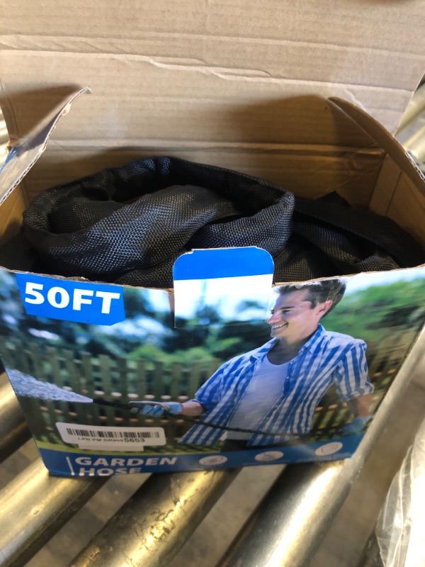 Photo 1 of Toolasin Garden Hose 50ft, Non-Expanding, Lightweight, Leak-Proof Metal interface, No-Knots, Portable, Wear-Resistant, Sturdy, Flexible, 3/4GHT, Water Hose for Yard, Garden