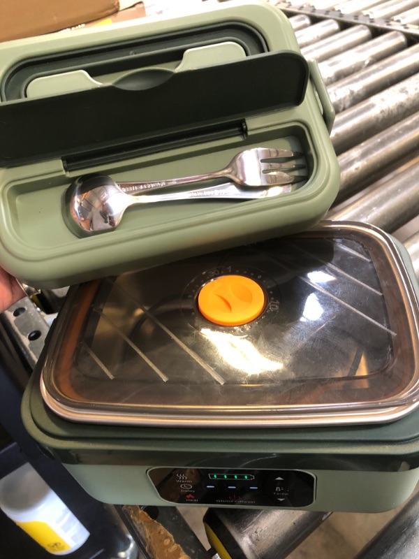 Photo 1 of ODSD Cordless Electric Lunch Box for Adults, 16000mAh Rechargeable Self-Heating Lunch Box Food Warmer with Timer & Adjustable Heating, 34oz/1L Container with Insulated Bag for Office Car Outdoor