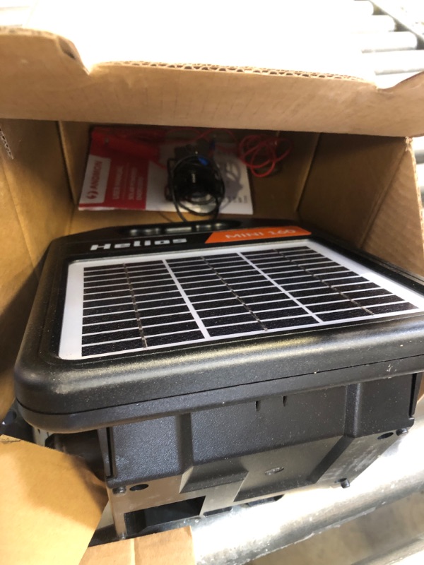 Photo 1 of 10 Miles Solar Electric Fence Charger with Day/Night Mode, 0.11J Portable Solar Fence Charger with Rechargeable Solar Panel for 24-Hour Uninterrupted Protection Electric Fence Energizer