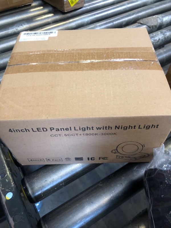 Photo 1 of ZYC Recessed Lighting 4 Inch - 9W 800LM LED Recessed Ceiling Light with Night Light,2700K/3000K/4000K/5000K/6000K Selectable Ultra-Thin Lighting,Dimmable Canless Wafer Downlight,Pack of 6?Gold?.