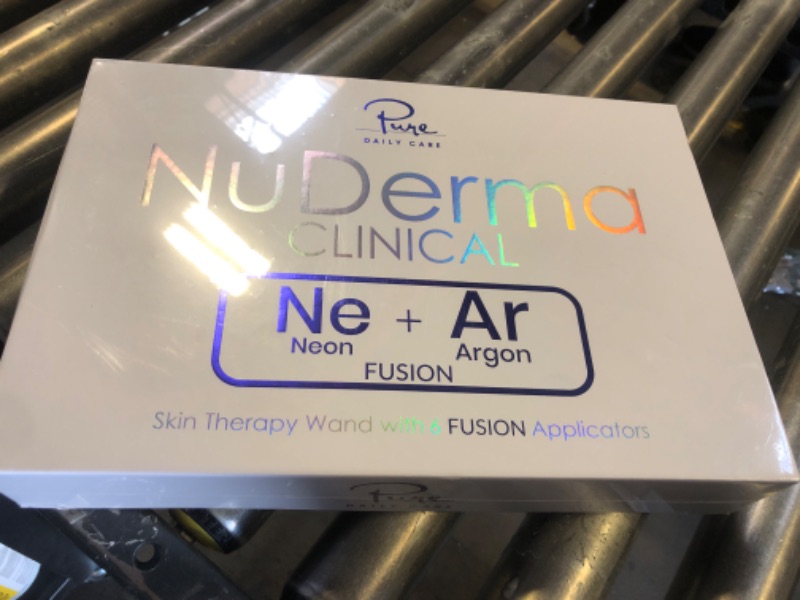 Photo 1 of NuDerma Clinical Skin Therapy Wand - Portable Skin Therapy Machine w 6 Fusion Neon + Argon Wands – Anti Aging - Clarifying - Skin Tightening & Radiance - Wrinkle Reducing