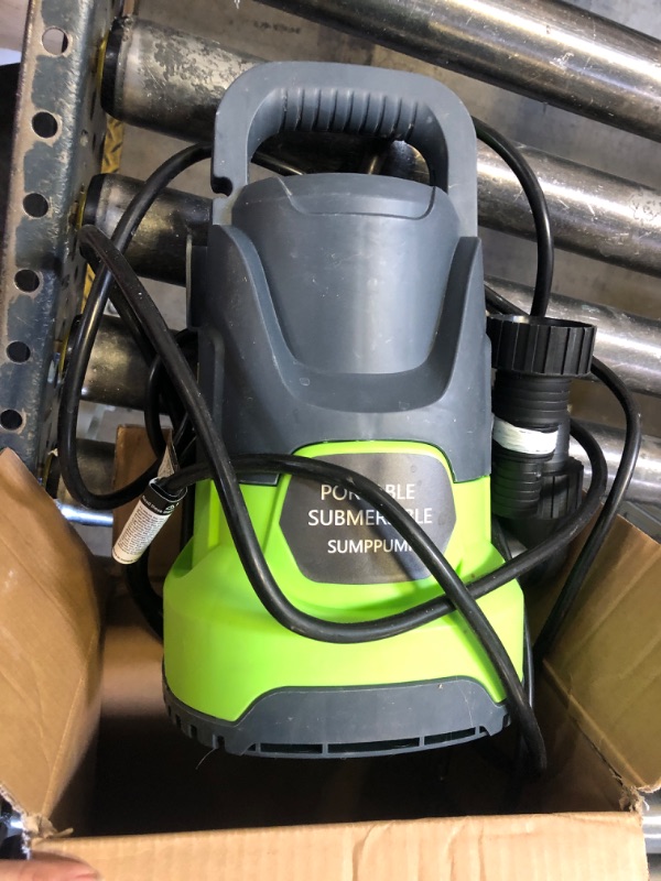 Photo 1 of Water Pump Submersible Sump Pump 1HP 4500GPH Portable Electric Water Pump Utility Pump for Pool Draining Flood Basement Hot Tub Pond