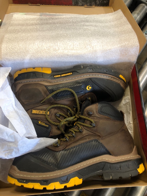 Photo 1 of Wolverine Men's Overpass 6" Mid Composite Toe Waterproof Work Boot, Dark Coffee, 10