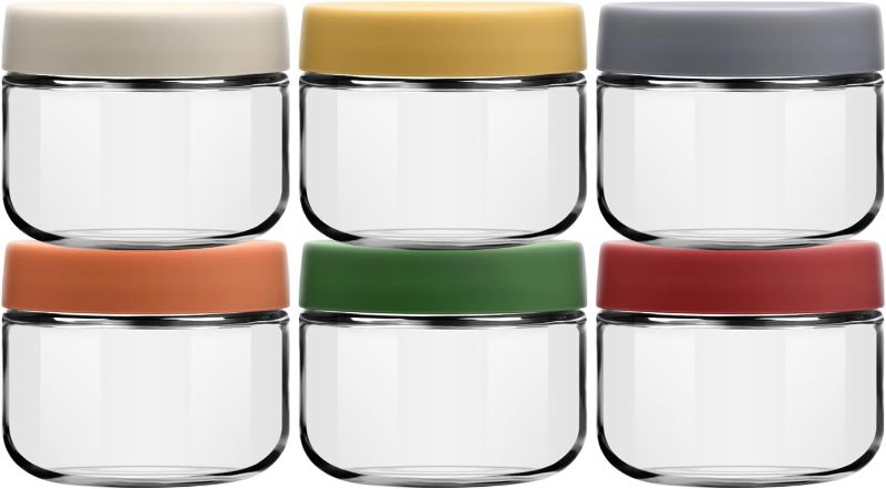 Photo 1 of 10 oz Glass Jars with Lids Meal Prep Portion Control Containers Pudding Yogurt Overnight Oats Salad Snack Cereal Candy Food Storage Cups Bowls Airtight