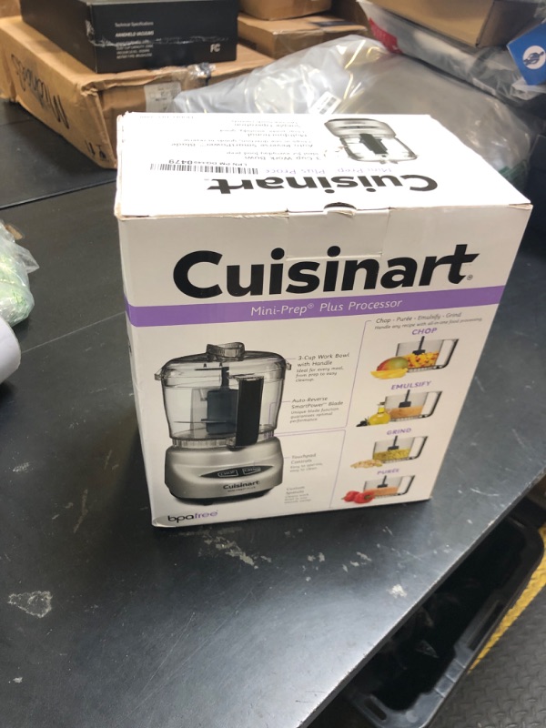 Photo 1 of Cuisinart Food Processor, Mini-Prep 3 Cup, 24 oz, Brushed Chrome and Nickel, DLC-2ABC