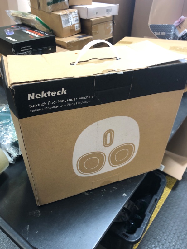 Photo 1 of Nekteck Shiatsu Foot Massager Machine with Soothing Heat, Deep Kneading Therapy, Air Compression, Improve Blood Circulation and Foot Wellness,Relax for Home or Office Use(Gray)