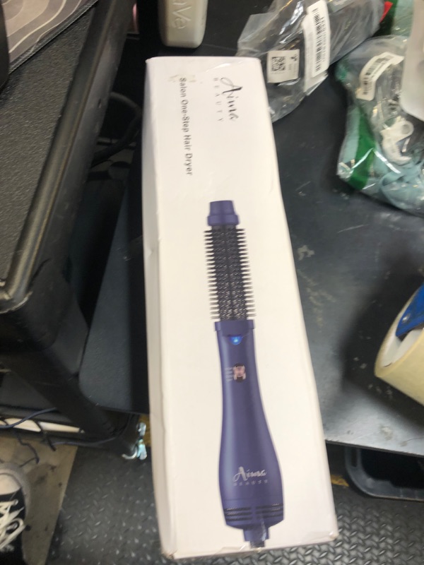 Photo 1 of Hair Dryer Brush, Aima Beauty 4-in-1 Upgrade Hot Air Straightener Curler Function for Women, Hair Styling Tools, Prussian Blue-Round