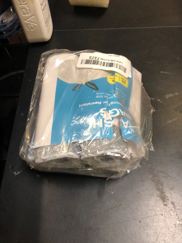 Photo 1 of 120 Counts 1.6 Gallon Mini Drawstring Trash Bags, Small Garbage Bags by KSSKSS, Code a fit 4.5-8 Liter, 1.2-2 Gal, White Trash Bin Liners for Home Office Kitchen Bathroom Bedroom