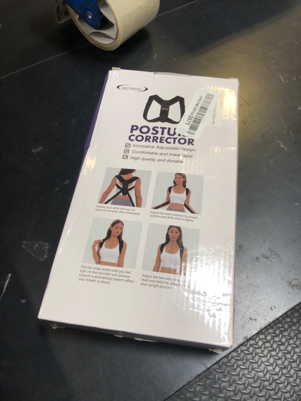 Photo 1 of Posture Corrector for Women and Men, Back Brace Adjustable Upper Posture Support, Comfortable Back Straightener Support for Clavicle Support (Large)