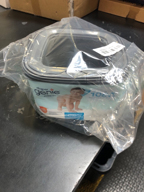 Photo 1 of The Diaper Genie Jumbo+ Square Refill, with continuous film, can hold up to 1080 newborn-sized diapers per refill.