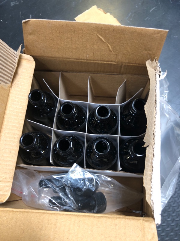 Photo 1 of Vivaplex, 12, Black, 2 oz Glass Bottles, With Glass Eye Droppers