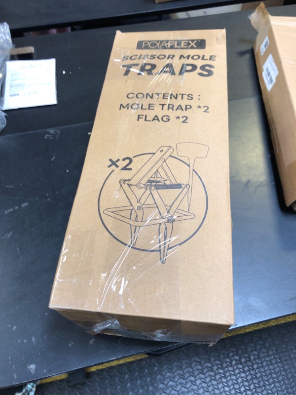 Photo 1 of 2 Pack Mole Traps,Galvanized Steel Scissor Trap,Reusable Mole Trap Killer,Easy Set Mole Eliminator Trap for Lawns