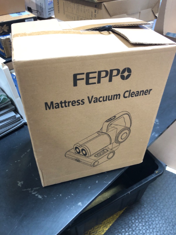 Photo 1 of FEPPO Mattress Vacuum Cleaner, 16Kpa Bed Vacuum Cleaner with 253.7nm UV-C Light, 140°F Heat, HEPA Filter & Ultrasonic, Versatile Handheld Vacuums for Bed, Sofa, Couch, Crib(Corded, 500W)
