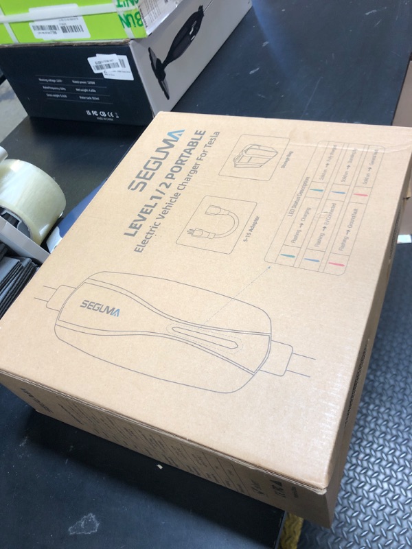 Photo 1 of Portable Level 1/2 EV Charger for Tesla, 16Amp NACS Car Charger with 110V-240V, 25FT Extension Cable, NEMA 6-20 Plug, NEMA 5-15 Adapter, Home Mobile Wall Connector EV Charging Station for Tesla Cars