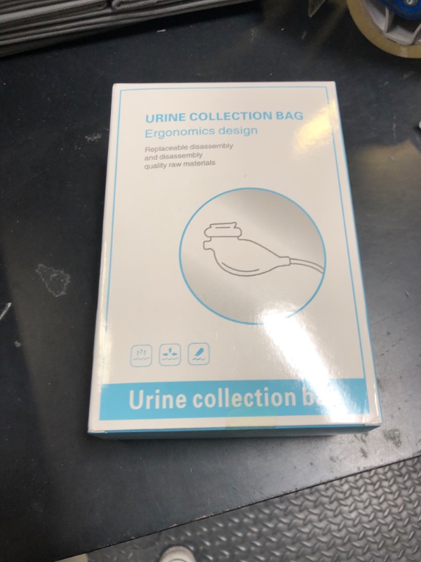 Photo 1 of Urine Collection Bag Condom Catheters for Men Reusable Portable Wearable Urinary Drainage with 2 Urine Catheter Bag System (Blue-Elderly Men)
