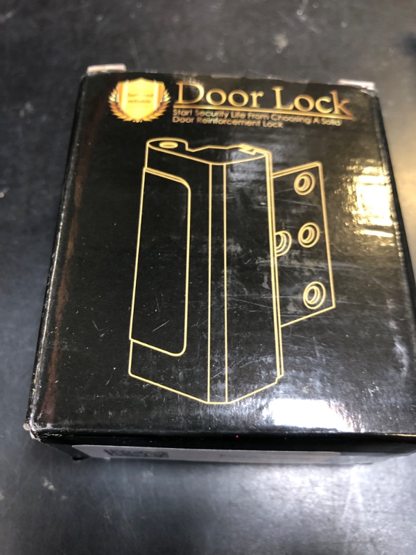 Photo 1 of Home Security Door Reinforcement Lock Upgraded Front Door Locks for Kids Safety Withstand 800 lbs Metal Child Proof Door Latch Lock for Inside Door Top Extra Flip Lock High Deadbolt Lock Home Defender