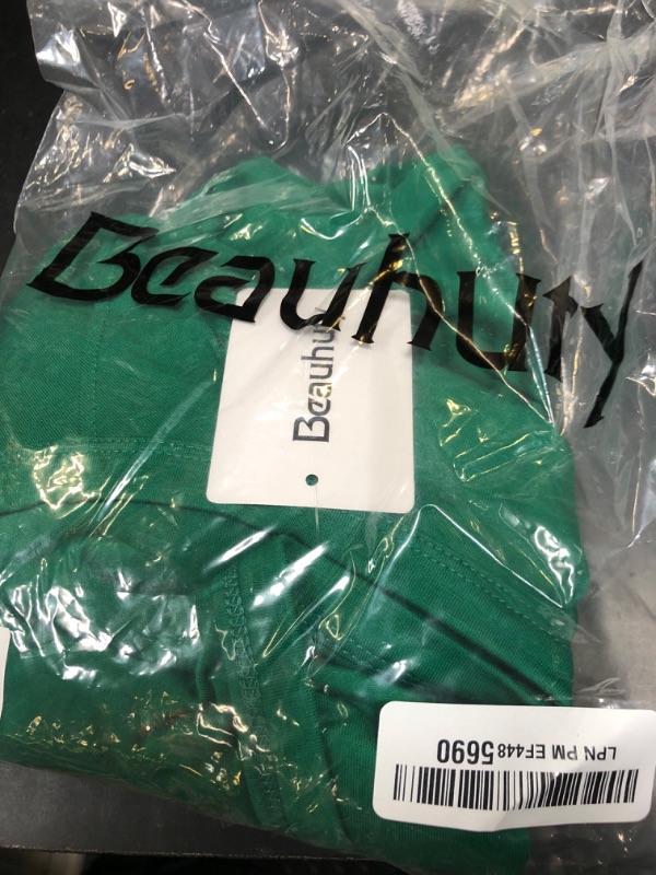 Photo 1 of Beauhuty Plus Size Tops for Womens V Neck Tunic Pleated Front Trendy Shirts Casual Flowy Dressy Blouses Long Roll up Sleeves(01 Green, 3XL)