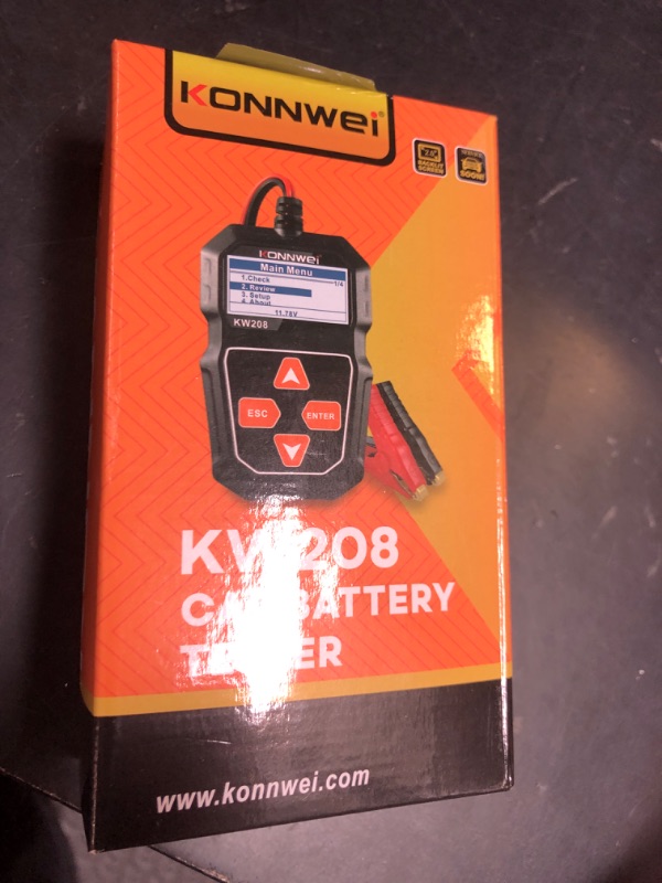 Photo 1 of KONNWEI KW208 12V Car Battery Tester, 100-2000 CCA Load Tester Automotive Alternator Tester Digital Auto Battery Analyzer Charging Cranking System Tester for Truck Marine Motorcycle SUV Boat