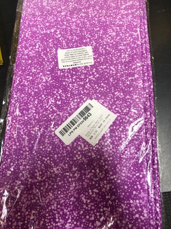 Photo 1 of Kesfey 3 Packs Ombre Purple Tablecloth 54 x 108 Inch Gradient Pastel Purple Lavender Table Cloths Disposable Waterproof Plastic Purple Sprinkle Table Covers for Wedding Birthday Party Decorations