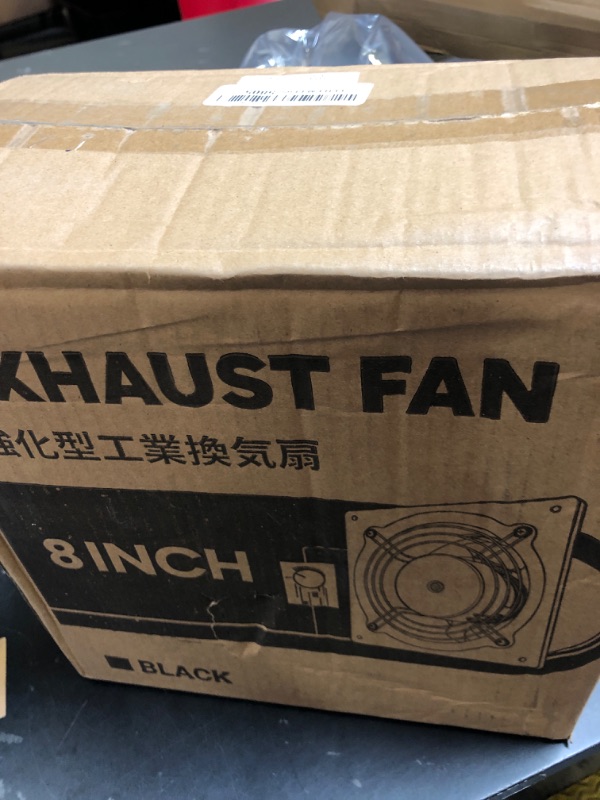 Photo 1 of HG Power 8 Inch Exhaust Fan with Speed Controller, 567 CFM Kitchen Exhaust Fan with Damper, Wall Exhaust Fan, Metal Extractor Fan for Window, Attic, Ceiling, Basement, Bathroom Ventilation