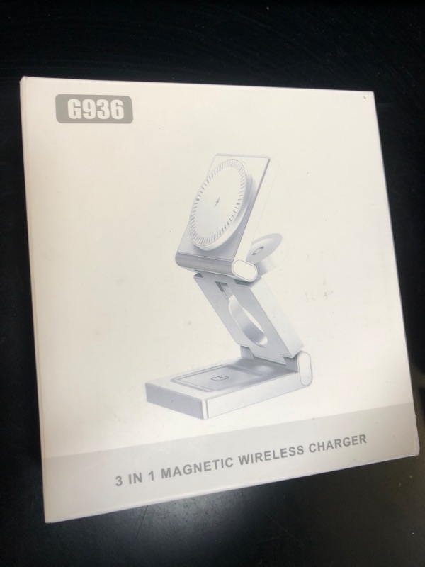 Photo 1 of 3 in 1 Wireless Charging Station for Apple Multple Devices - Foldable Magnetic Wireless Charger Dock -Travel 18W Charging Pad for iPhone 16 15 14 13 12 Pro/Pro Max/Plus/Watch & Airpods All Series