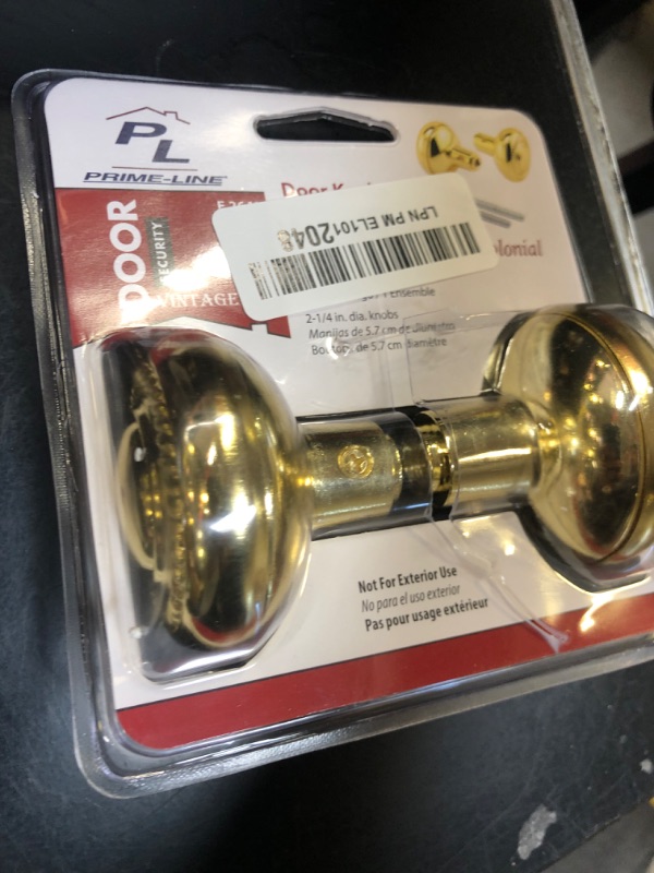 Photo 1 of Prime-Line E 2642 Colonial Style Door Knobs, 1/4 In. Square Drive, Wrought Steel Design (Single Pack)