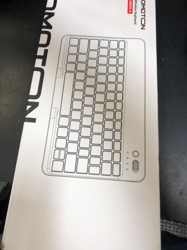 Photo 1 of OMOTON Bluetooth Keyboard for Tablet/Android/Windows/iOS, with 7 Colors Backlight Rechargeable Wireless Keyboard Compatible with Galaxy Tab A9+/A9+ Plus/S9/S9 Plus/S9 FE, Black