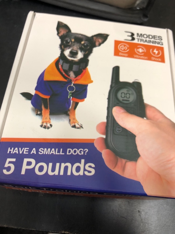Photo 1 of Tiniest Dog Shock Collar, Lightest Dog Training Collar with Remote for Small Dogs 5-15lbs & Medium Large Dogs/Puppies, Waterproof, Rechargeable, 1300ft Range (Black&Ultra Tiny)