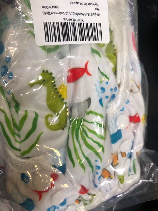 Photo 1 of Langsprit 3 Pack Swim Diaper for Baby & Toddle,Reuseable Washable Diaper Swim for Swimming Lesson & Baby Shower Gifts
