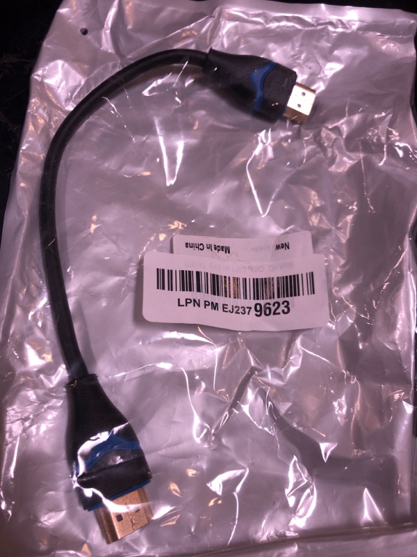 Photo 1 of ApoJodly 4K Short HDMI Cable 6 inch, HDMI Cord 0.5FT High Speed HDMI to HDMI Cable 2.0(4K@60Hz, 2K@144Hz, 1080P@120Hz, 18Gbps, HDR, 3D, HDCP 2.2, ARC) for HDTV, Switch, PS4/PS5, Xbox, Blu-ray, Monitor