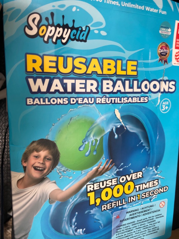 Photo 1 of 12Pcs Reusable Water Balloons, Pool Beach water Toys for Boys and Girls, Outdoor Summer Toys for Kids Ages 3-12