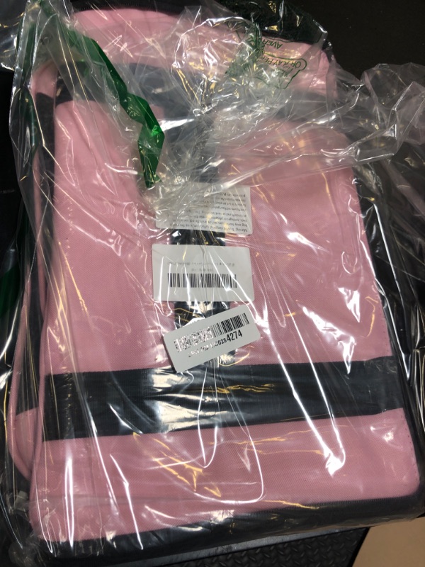 Photo 1 of Cat Carrying Case - Pet Carrier Airline Approved, Protable and Breathable Pet Travel Carrier Removable Fleece Pad, Collapsible Cat Carrier Dog Carrier for Medium Cats Small Cats Dogs (Medium, Pink)