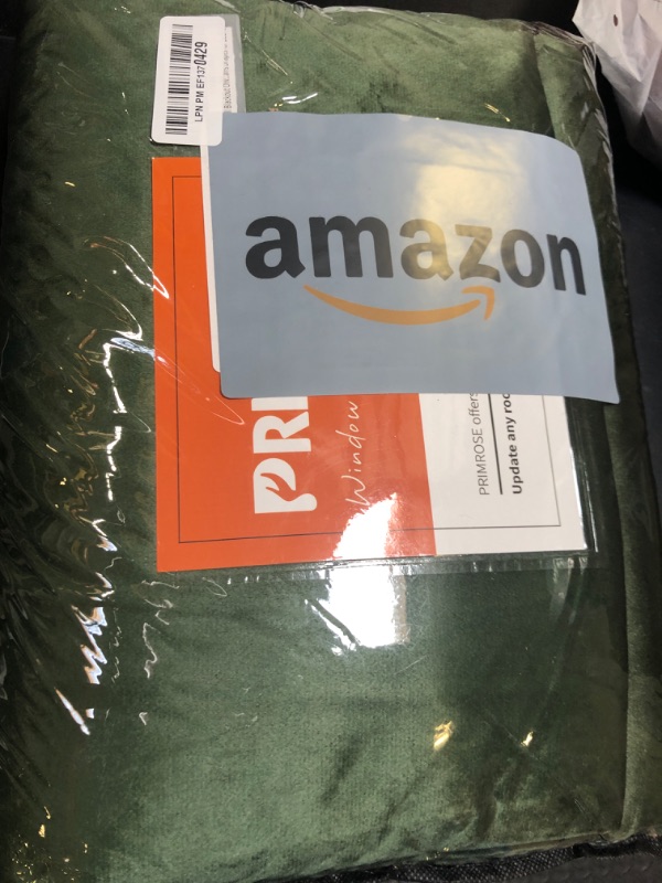 Photo 1 of 100% Full Blackout Olive Green Velvet Curtains 96 inch Long for Living Room,Set of 2 Liner Rod Pocket Back Tab Thermal Window Curtains Room Darkening Heavy Decorative Curtains Drapes for Bedroom