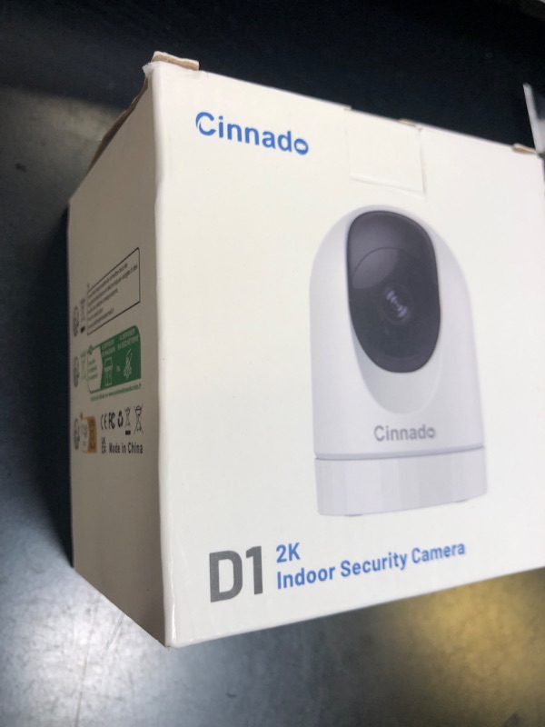 Photo 1 of Cinnado Security Camera Indoor-2K 360° WiFi Cameras for Home Security?Pet/Dog/Baby Camera with Phone app, 2-Way Audio, Night Vision, 24/7 SD Card Storage, Works with Alexa & Google Home (2.4Ghz)-D1