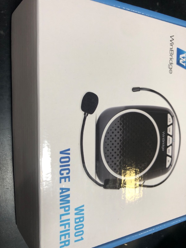Photo 1 of WinBridge WB001 Portable Voice Amplifier with Headset Microphone, Personal Speaker Head Mic, Megaphone Speaker for Teachers, Elderly, Tour Guides, Coaches, Presentations, Mini PA with Wearable Mic