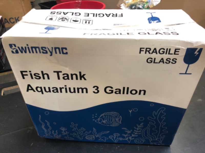 Photo 1 of Fish Tank Aquarium 3 Gallon, Smart Aquarium Kits - Silent Water Pump,Self Cleaning System,7 Color Lights,Temperature Display, Aromatherapy, Advanced Filtration