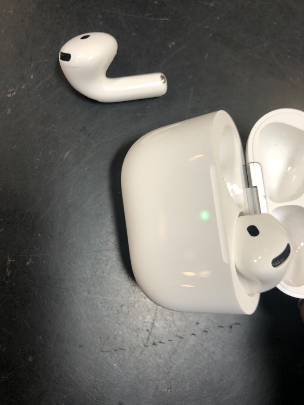 Photo 1 of Apple AirPods 4 Wireless Earbuds, Bluetooth Headphones, with Active Noise Cancellation, Adaptive Audio, Transparency Mode, Personalized Spatial Audio, USB-C Charging Case, Wireless Charging, H2 Chip