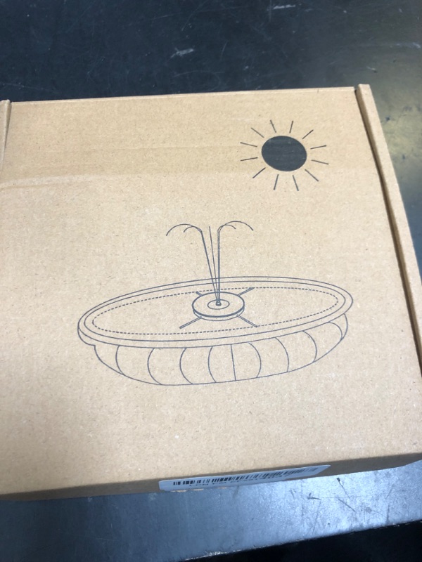 Photo 1 of SZMP Solar Fountain Upgrade, 3.5W Solar Powered Bird Bath Fountains with Flower, Outdoor Water Feature Solar Pump with 7-in-1 Nozzles, 4 Fixed Pipes for Humingbirds, Garden, Pool, Pond, and Fish Tank