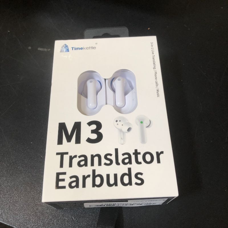 Photo 1 of Timekettle M3 Language Translator Earbuds, Two-Way Translator Device with APP for 40 Languages and 13 Offline Translation Packs, Fast Reaction with Revolutionary Al Semantic Tech (Offline Version)