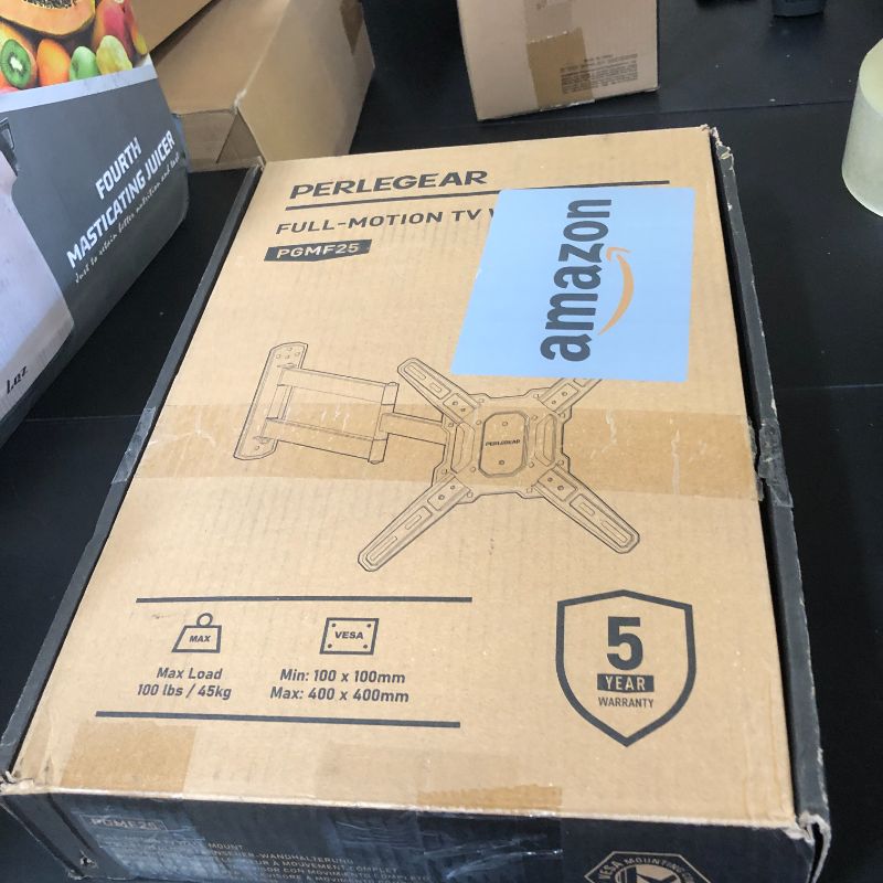 Photo 1 of Perlegear Long Arm TV Wall Mount for 26-65 inch TVs up to 100 lbs, Corner TV Mount Bracket with 31.65” Extension, Swivel, Tilt Articulating Arms, Full Motion Wall Mount, Max VESA 400x400mm PGMF25B