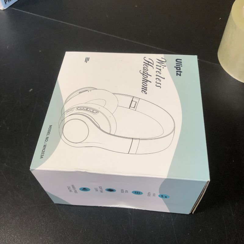 Photo 1 of Uliptz Wireless Bluetooth Headphones, 65H Playtime, 6 EQ Sound Modes, HiFi Stereo Over Ear Headphones with Microphone, Foldable Lightweight Bluetooth 5.3 Headphone for Travel/Office/Cellphone/PC