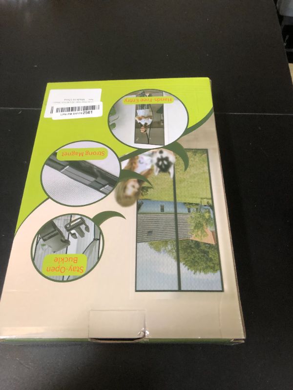 Photo 1 of Magnetic Screen Door -Fit for Door Size:32x80 Inch, Hands Free Mesh Partition, Heavy Duty Screen Door Mesh Curtain Keeps Bugs Out, Frame Hook & Loop, Pet and Kid Friendly, Screen Door Size 34x82