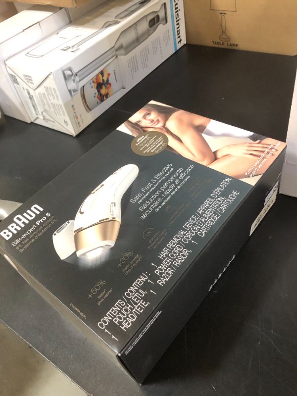 Photo 1 of Braun IPL at Home Laser Hair Removal for Women and Men, Silk Expert Pro 5 PL5137 with Venus Swirl Razor, Permanent Visible Hair Reduction in Hair Regrowth for Body & Face, Corded, PL5137