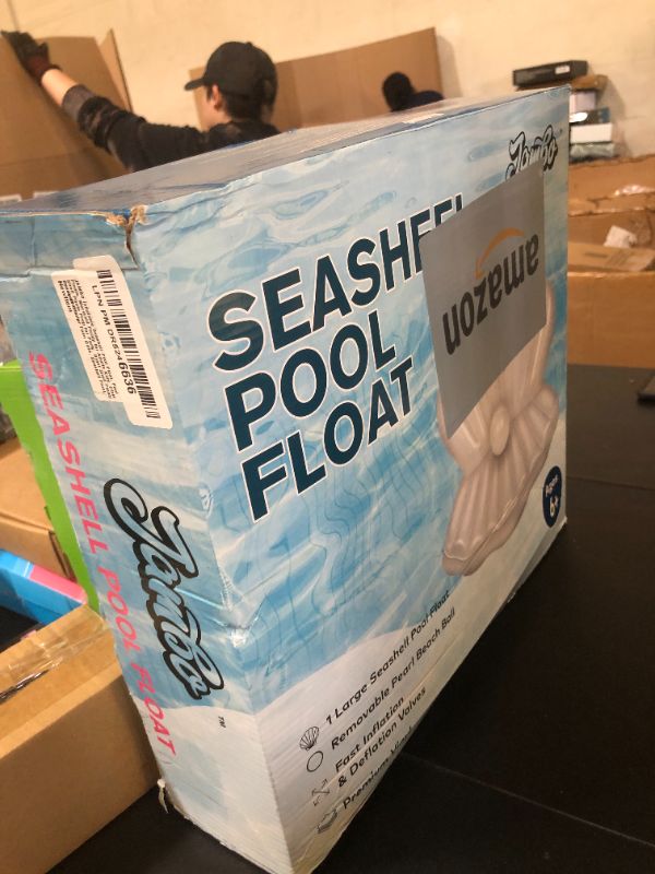 Photo 1 of JAMBO Inflatable Seashell Pool Float, Pool Floats, Mermaid Floaty for Adults Kids, Clam Shell Photo Prop for Party, Giant Shell Floaty, Funny Floats for Teen Girls, Seashell Float, Seashell Floaty