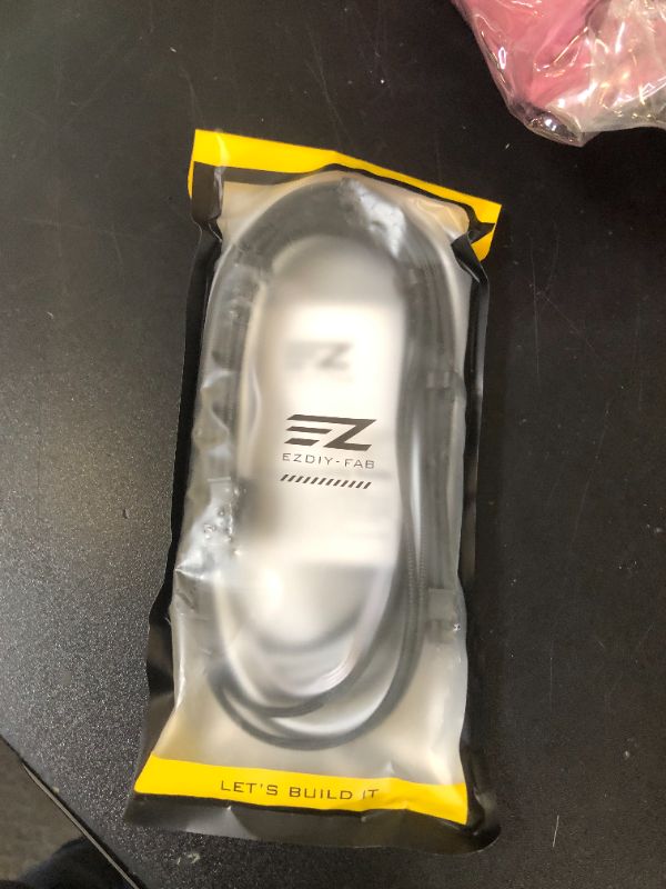 Photo 1 of EZDIY-FAB 16AWG PCI-e 5.0 12VHPWR PSU Sleeved Cable, 600W 12+4 Pin Male to 12+4 Pin Male Cable for RTX 3090Ti/4070Ti/4080/4090, 60cm/23.62in-Black White