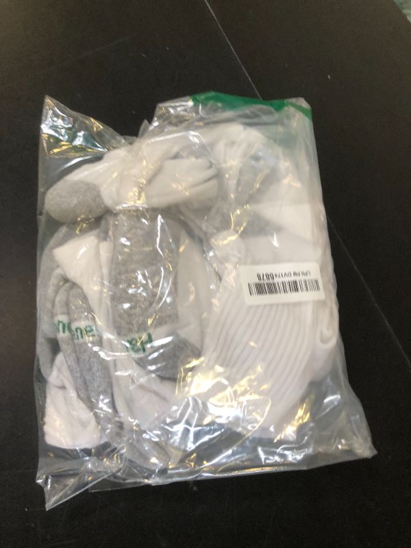 Photo 1 of Hanes Boys' Big Uniform Crew, Moisture-Wicking Socks, Cushioned Foot Bottoms, 10-Pairs, White-12 Pack, Medium