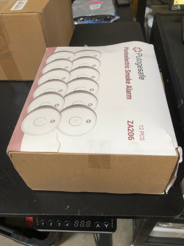 Photo 1 of Fire Alarms Smoke Detectors, Smoke Alarm Battery Operated, Fire Alarm with Test Button & Low Battery Signal, Photoelectric Technology Fire Detectors for Bedroom and Home,12 Packs