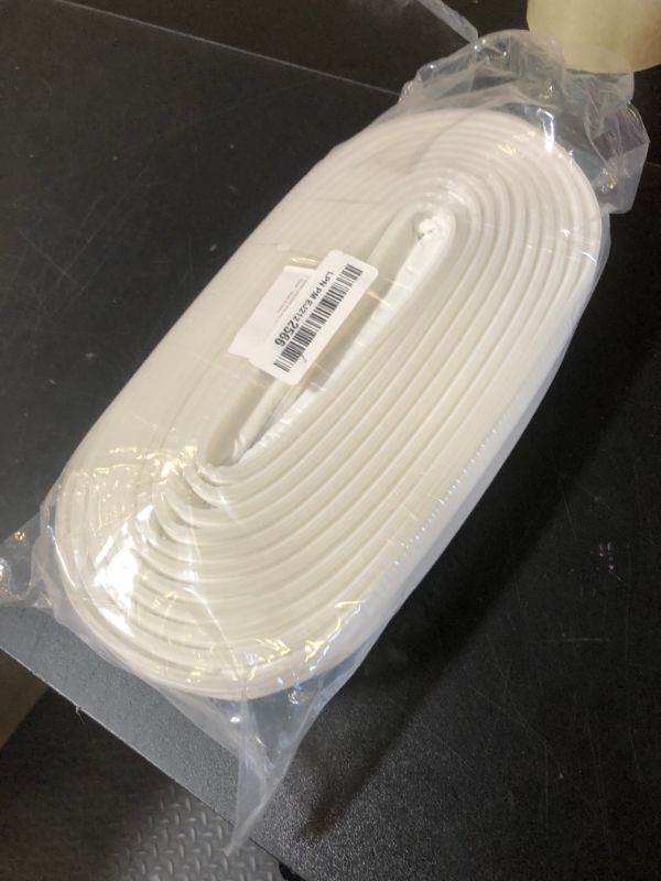 Photo 1 of Fingwerk 40 Feet Long Reach Weather Stripping Door Seal, Fingwerk V-Shaped Replacement Door Seal Strip Foam Kerf Weather Stripping for Doors Frame Door Insulation Strip, Easy Cut to Size(White)